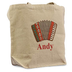 Vintage Musical Instruments Reusable Cotton Grocery Bag - Single (Personalized)