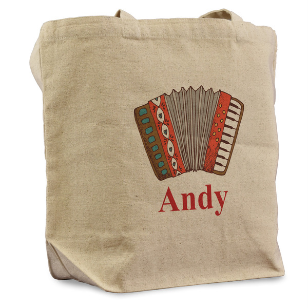 Custom Vintage Musical Instruments Reusable Cotton Grocery Bag (Personalized)