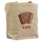 Vintage Musical Instruments Reusable Cotton Grocery Bag - Front View