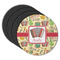 Vintage Musical Instruments Round Rubber Backed Coasters - Set of 4 (Personalized)