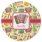 Vintage Musical Instruments Round Rubber Backed Coaster (Personalized)