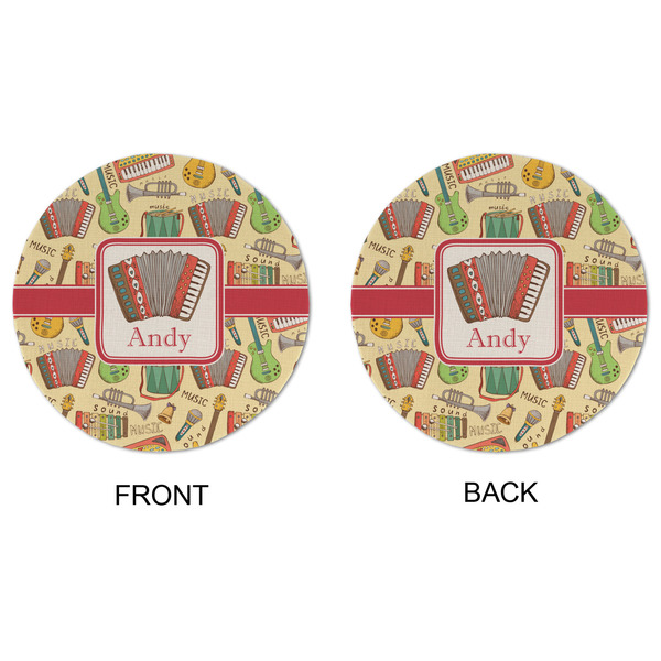 Vintage Musical Instruments Round Linen Placemats - APPROVAL (double sided)