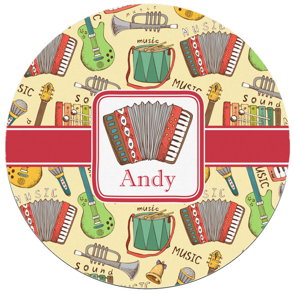 Vintage Musical Instruments Round Mousepad - APPROVAL
