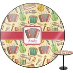Vintage Musical Instruments Round Table - 30" (Personalized)