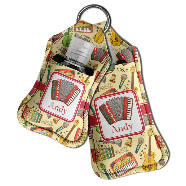 Vintage Musical Instruments Sanitizer Holder Keychain - Both in Case (PARENT)