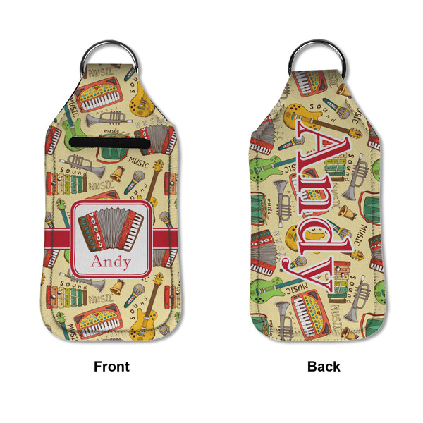 Vintage Musical Instruments Sanitizer Holder Keychain - Large APPROVAL (Flat)