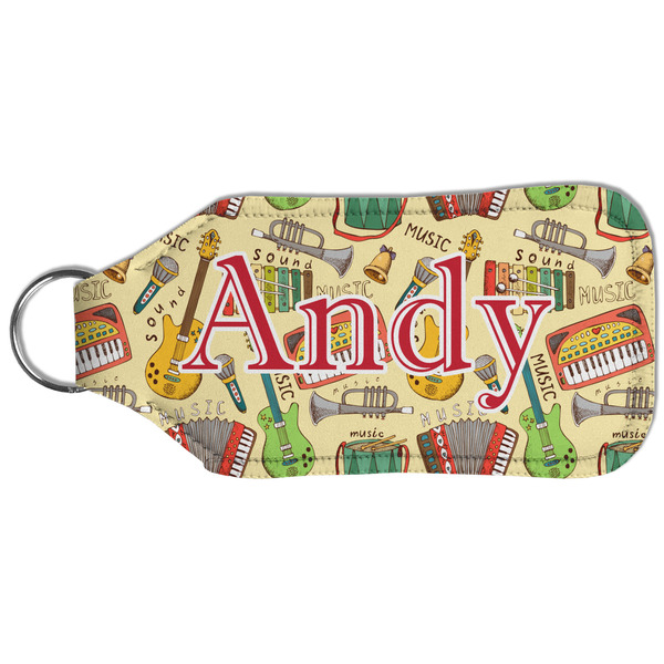 Vintage Musical Instruments Sanitizer Holder Keychain - Large (Back)
