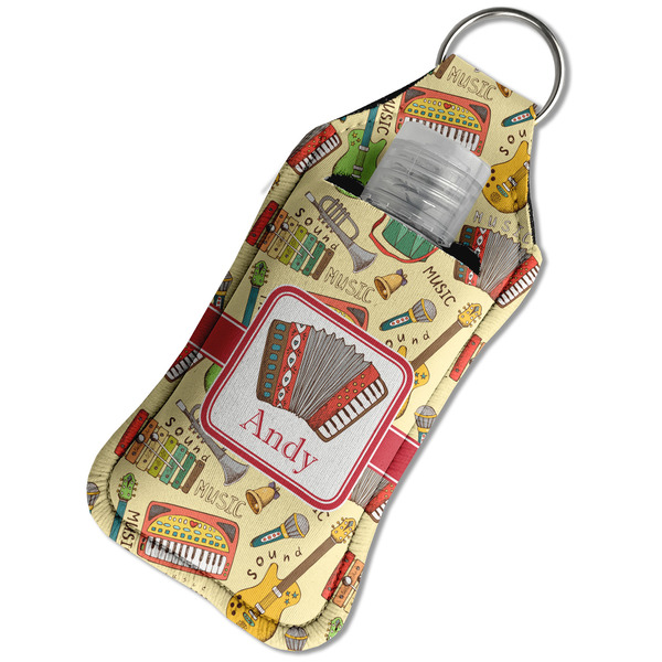 Vintage Musical Instruments Sanitizer Holder Keychain - Large in Case