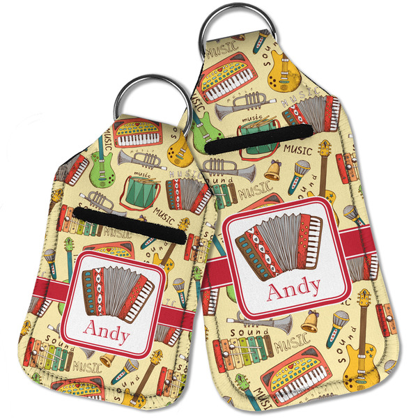 Vintage Musical Instruments Sanitizer Holder Keychain - Parent Main