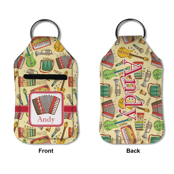 Vintage Musical Instruments Sanitizer Holder Keychain - Small APPROVAL (Flat)