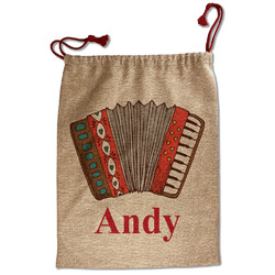 Vintage Musical Instruments Santa Sack - Front (Personalized)