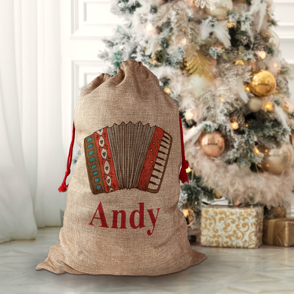 Vintage Musical Instruments Santa Bag - Lifestyle