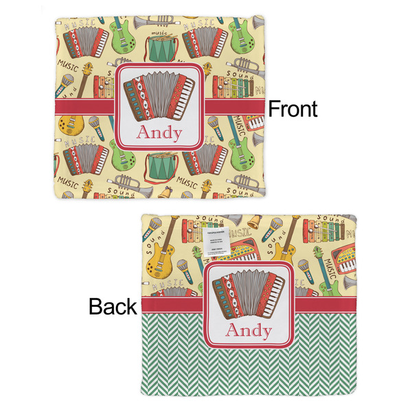 Vintage Musical Instruments Security Blanket - Front & Back View