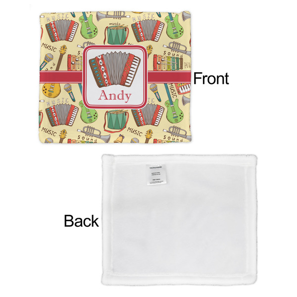 Vintage Musical Instruments Security Blanket - Front & White Back View