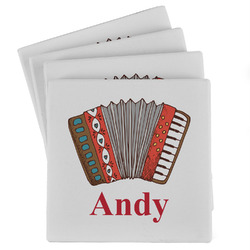 Vintage Musical Instruments Absorbent Stone Coasters - Set of 4 (Personalized)