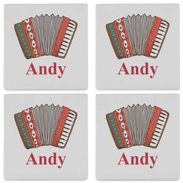 Vintage Musical Instruments Set of 4 Sandstone Coasters - See All 4 View