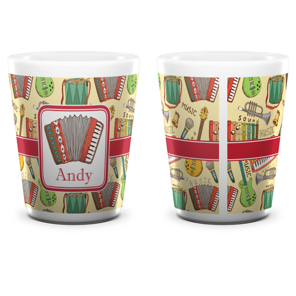Vintage Musical Instruments Shot Glass - White - APPROVAL