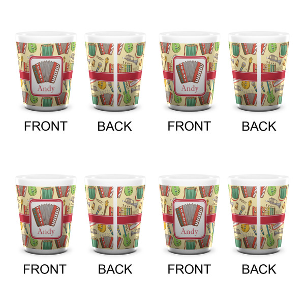 Vintage Musical Instruments Shot Glass - White - Set of 4 - APPROVAL