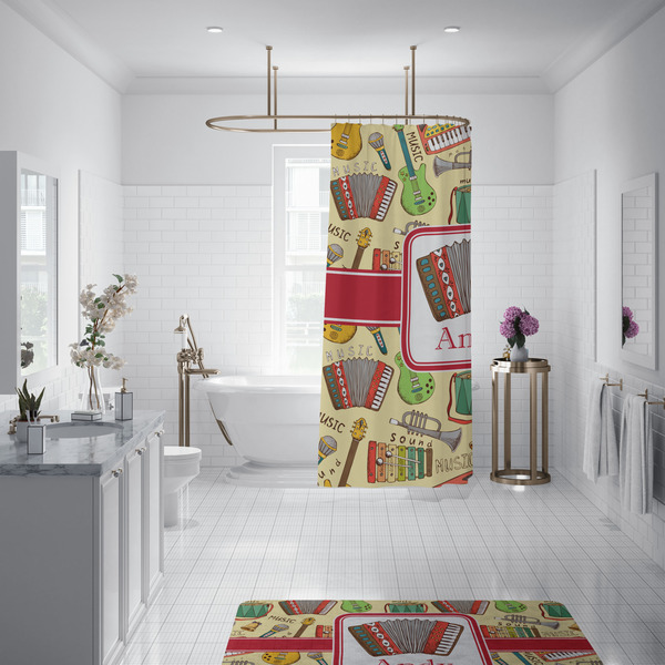 Vintage Musical Instruments Shower Curtain - 70"x83"
