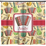 Vintage Musical Instruments Shower Curtain (Personalized)