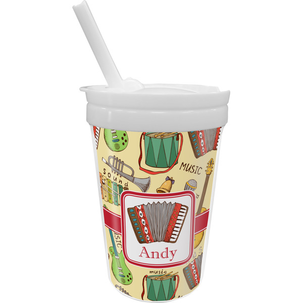 Custom Vintage Musical Instruments Sippy Cup with Straw (Personalized)