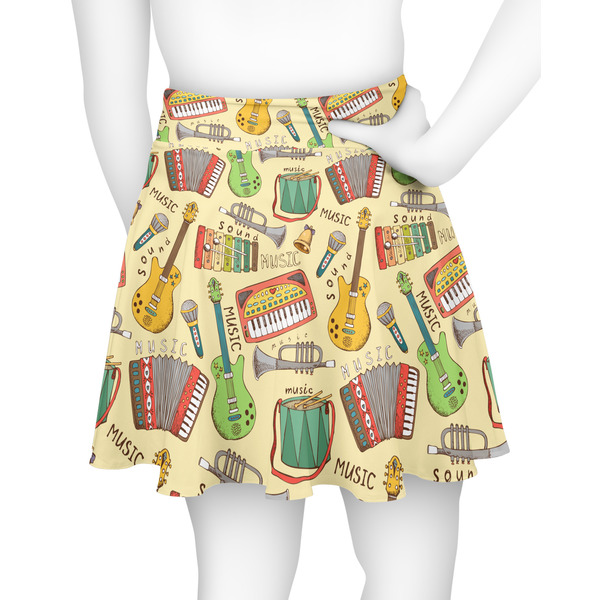 Vintage Musical Instruments Skater Skirt - Back