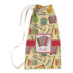Vintage Musical Instruments Laundry Bags - Small (Personalized)