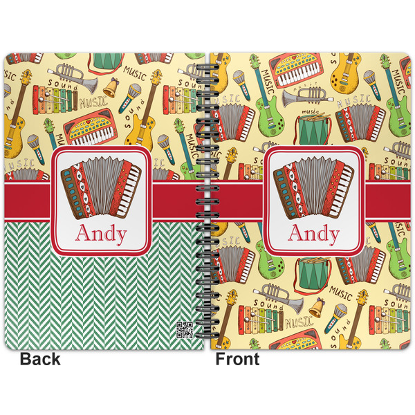 Vintage Musical Instruments Spiral Journal 7 x 10 - Apvl