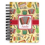 Vintage Musical Instruments Spiral Notebook - 5x7 w/ Name or Text