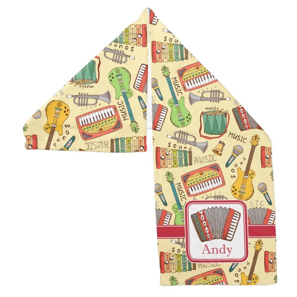 Vintage Musical Instruments Sports Towel Folded - Both Sides Showing