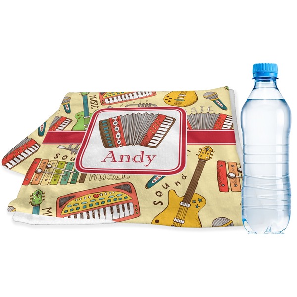 Custom Vintage Musical Instruments Sports & Fitness Towel (Personalized)