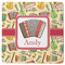 Vintage Musical Instruments Square Rubber Backed Coaster (Personalized)