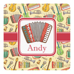Vintage Musical Instruments Square Decal - Medium (Personalized)