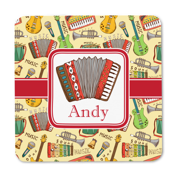Vintage Musical Instruments Square Fridge Magnet - FRONT