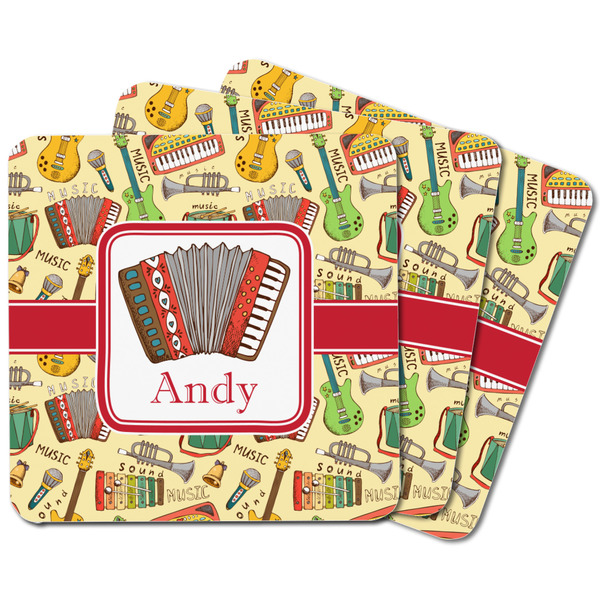 Vintage Musical Instruments Square Fridge Magnet - MAIN