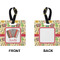 Vintage Musical Instruments Square Luggage Tag (Front + Back)