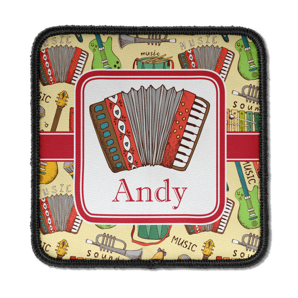 Custom Vintage Musical Instruments Iron On Square Patch w/ Name or Text