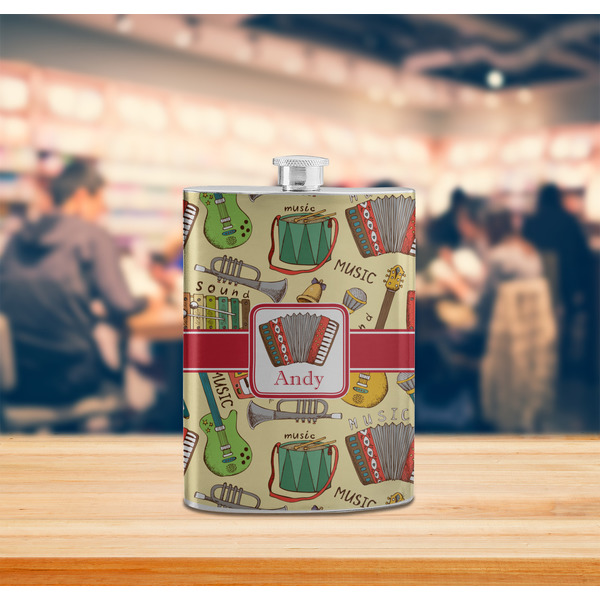 Vintage Musical Instruments Stainless Steel Flask - LIFESTYLE 2