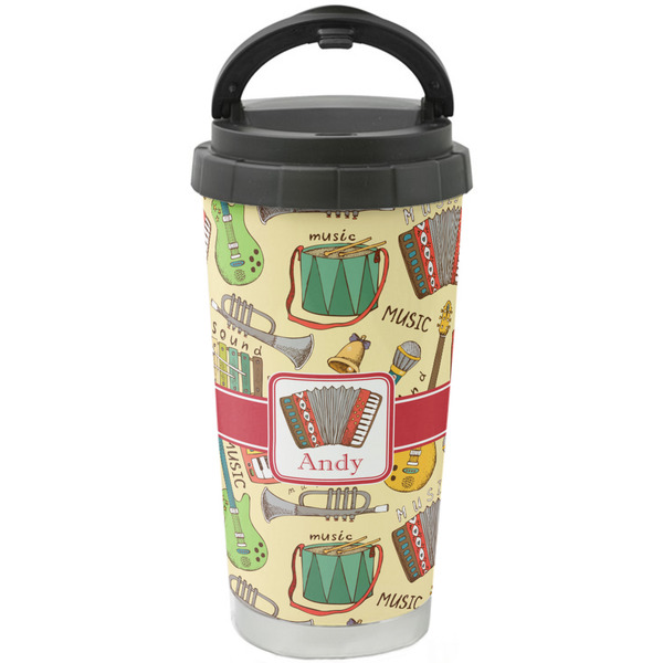 Custom Vintage Musical Instruments Stainless Steel Coffee Tumbler (Personalized)