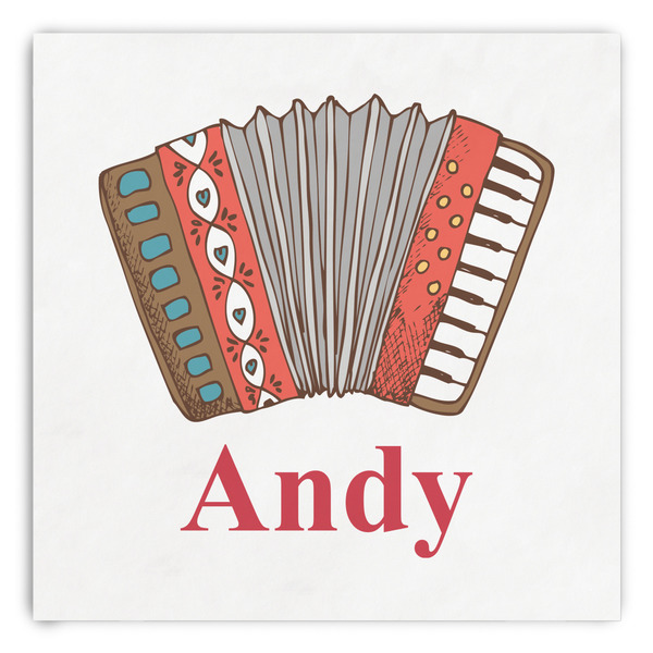 Custom Vintage Musical Instruments Paper Dinner Napkins (Personalized)
