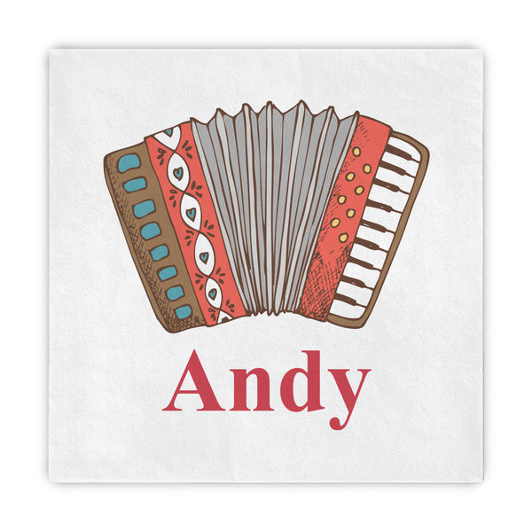 Custom Vintage Musical Instruments Standard Decorative Napkins (Personalized)