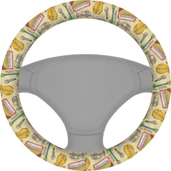 Vintage Musical Instruments Steering Wheel Cover