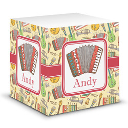 Vintage Musical Instruments Sticky Note Cube (Personalized)