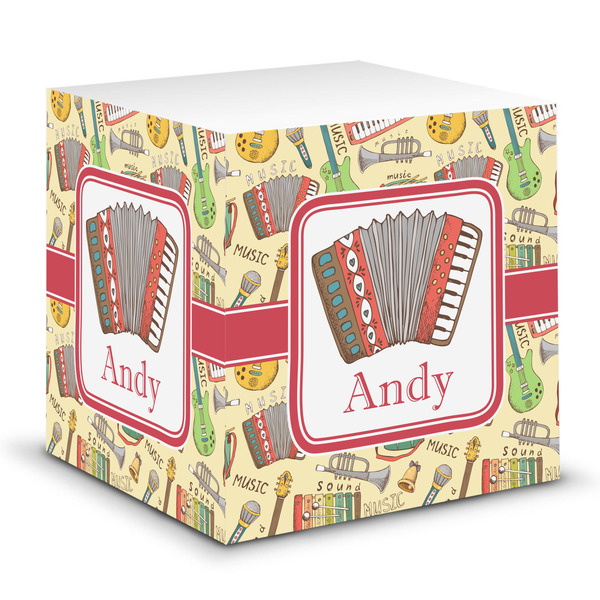 Custom Vintage Musical Instruments Sticky Note Cube (Personalized)