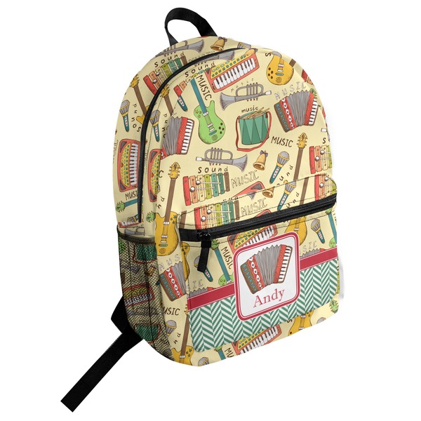 Custom Vintage Musical Instruments Student Backpack (Personalized)