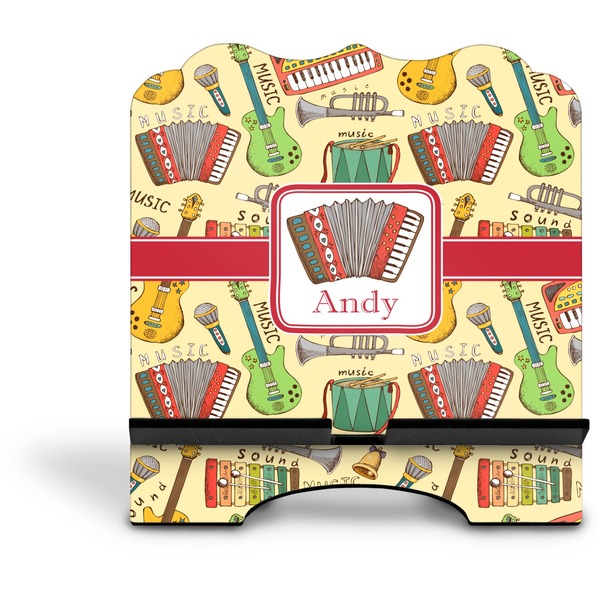 Vintage Musical Instruments Stylized Tablet Stand - Front without iPad