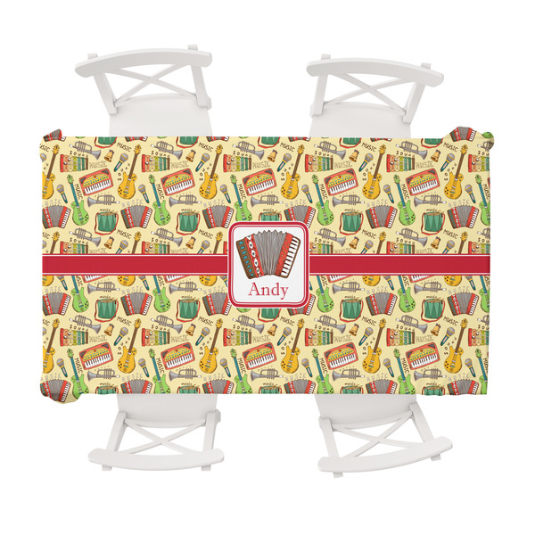 Custom Vintage Musical Instruments Tablecloth - 58"x102" (Personalized)