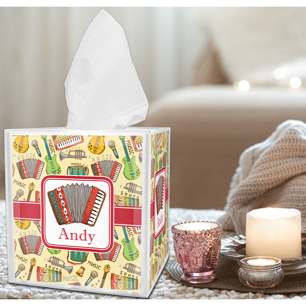 Vintage Musical Instruments Tissue Box - LIFESTYLE