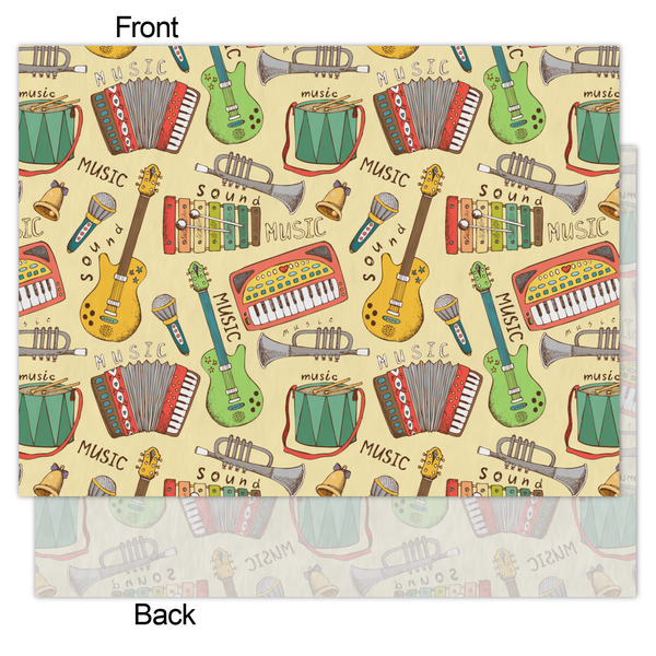 Vintage Musical Instruments Tissue Paper - Lightweight - Medium - Front & Back