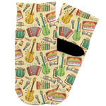 Vintage Musical Instruments Toddler Ankle Socks